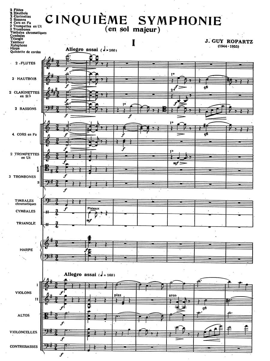 Ropartz: Symphony No. 5 in G Major