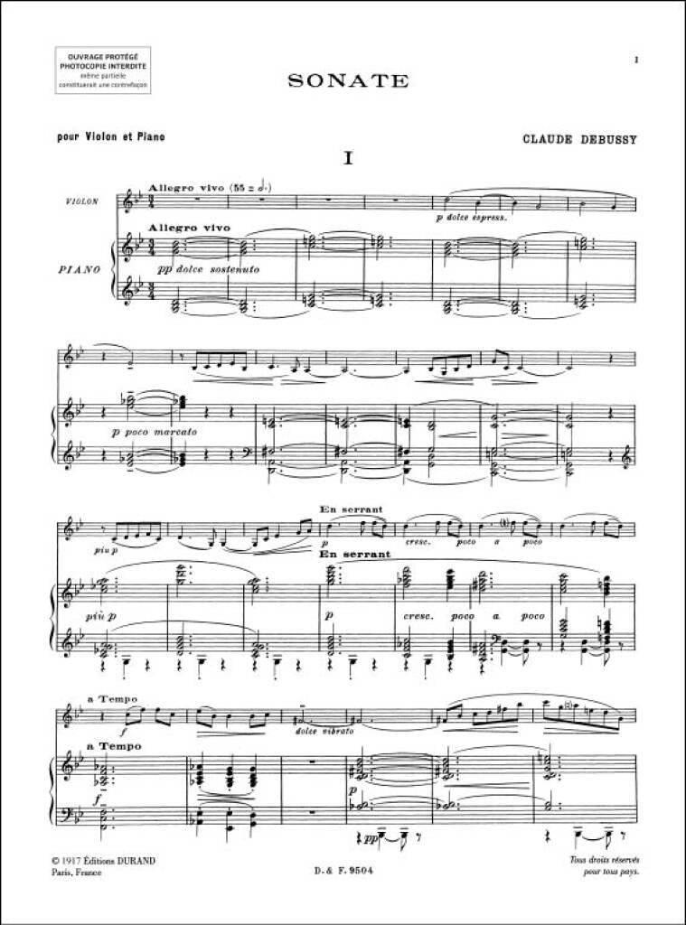 Debussy: Violin Sonata in G Minor