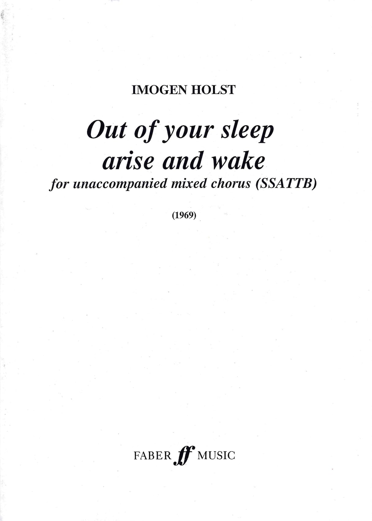 Holst: Out of your sleep arise