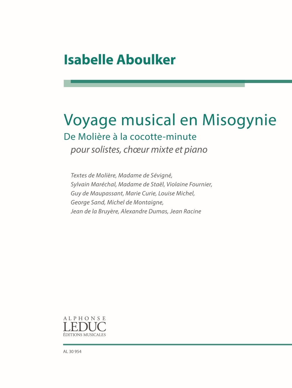 Aboulker: Voyage musical en Misogynie