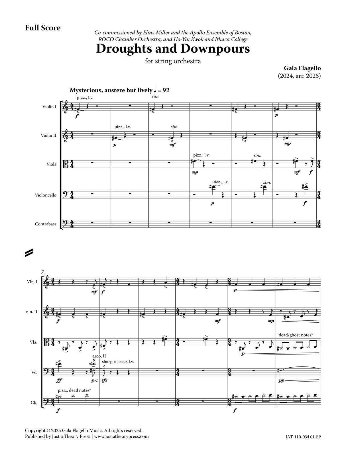 Flagello: Droughts and Downpours (Version for String Orchestra)
