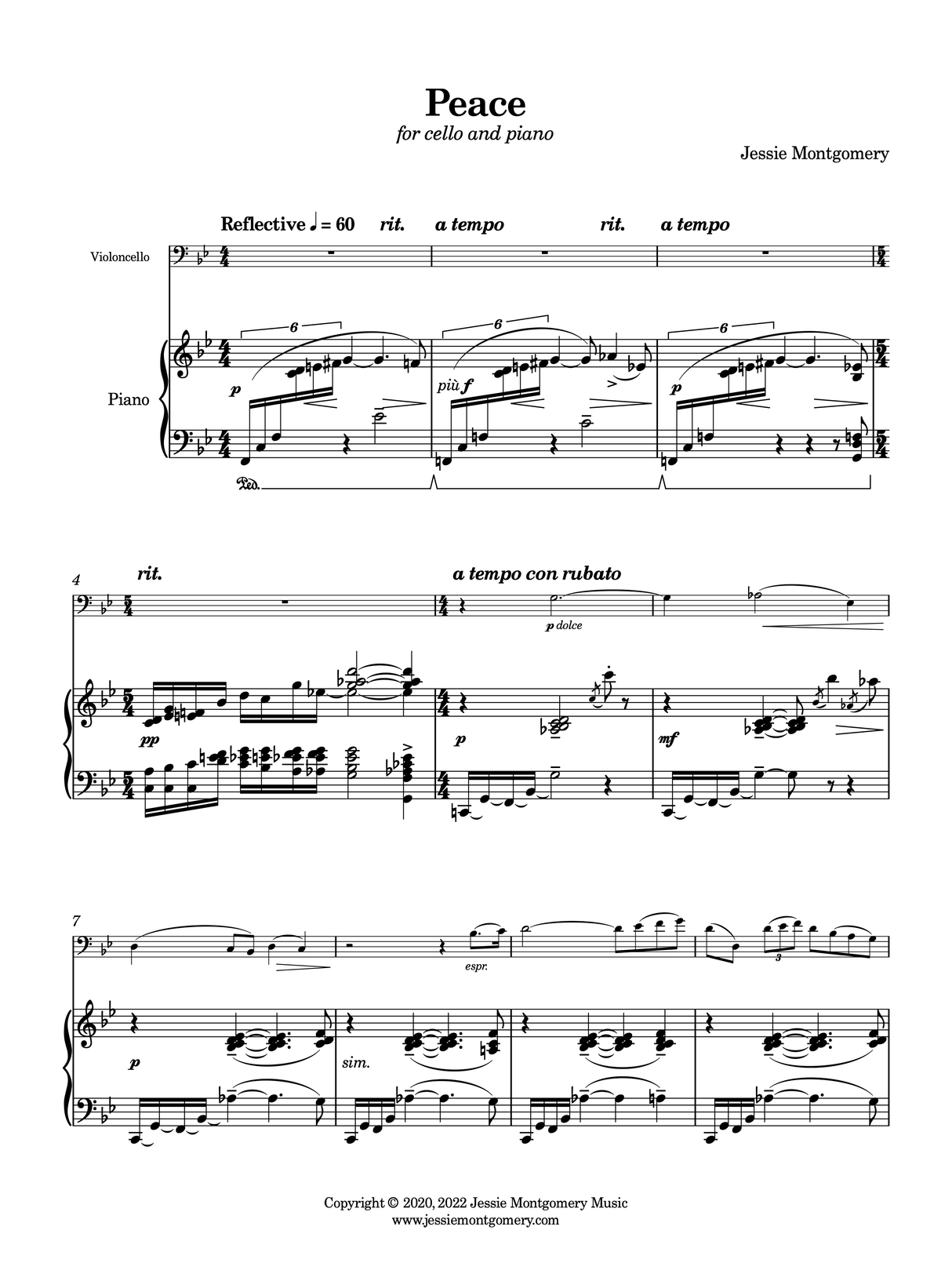 Montgomery: Peace for Cello and Piano