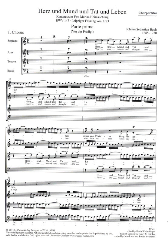 Bach: Herz und Mund und Tat und Leben, BWV 147