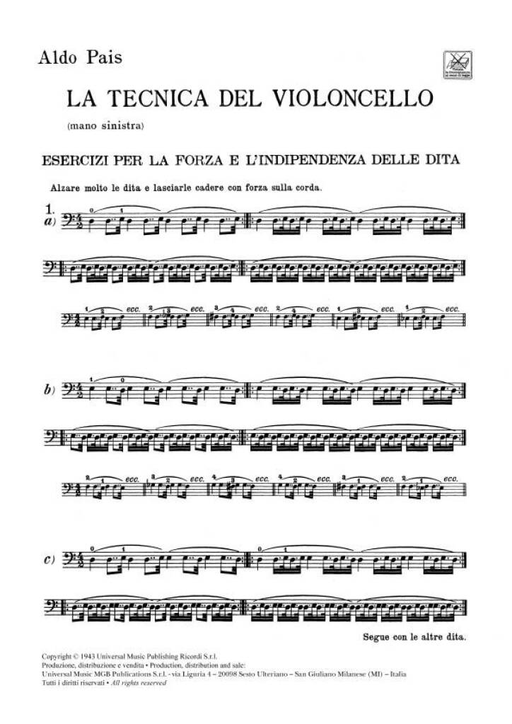 Pais: Cello Technique - Left Hand