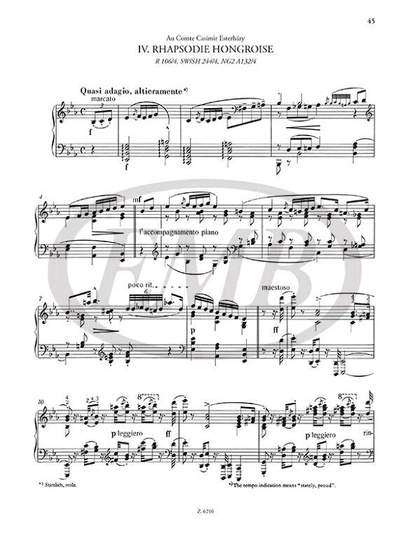 Liszt: Hungarian Rhapsodies I (Nos. I-IX)