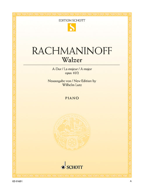 Rachmaninoff: Waltz in A Major, Op. 10, No. 2