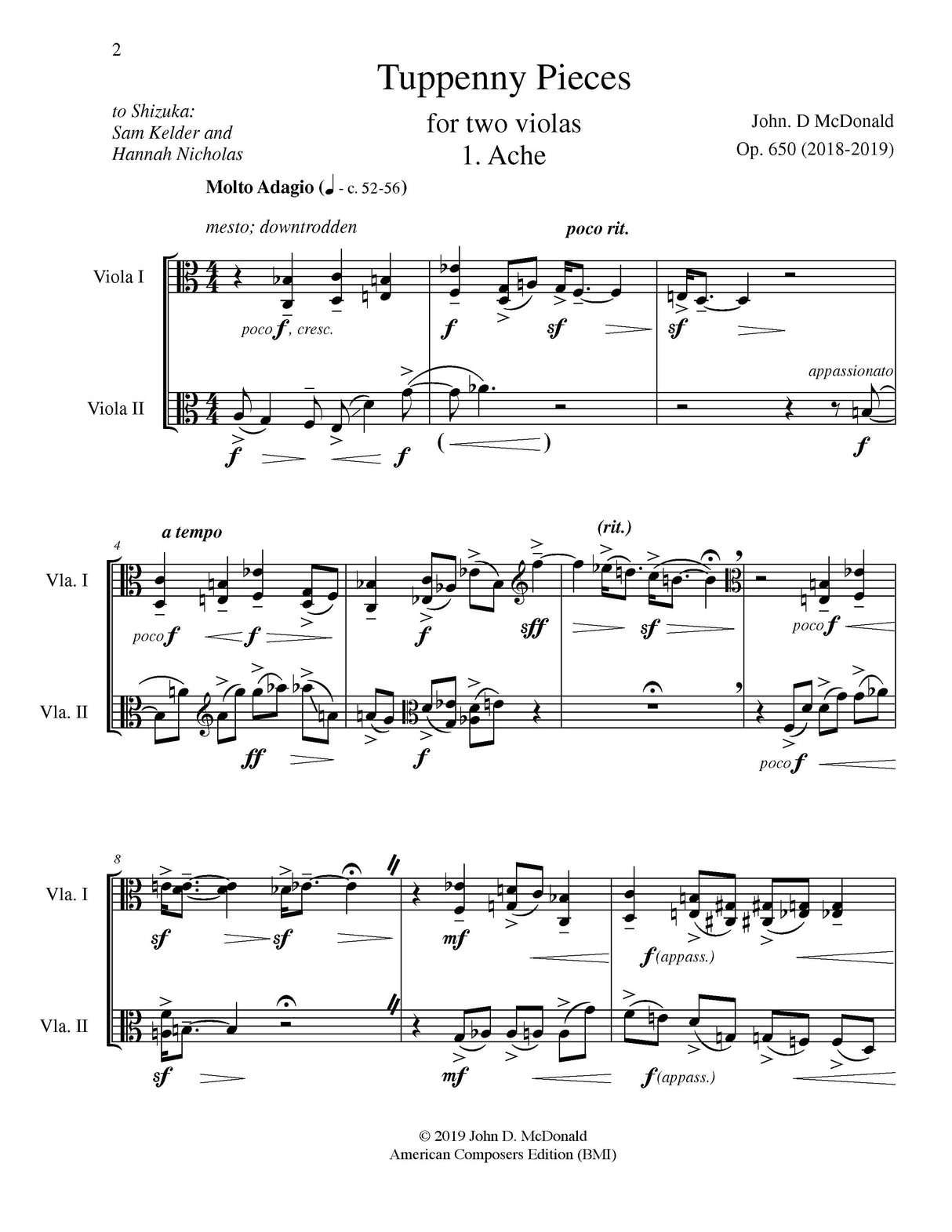 McDonald: Tuppenny Pieces, Op. 650