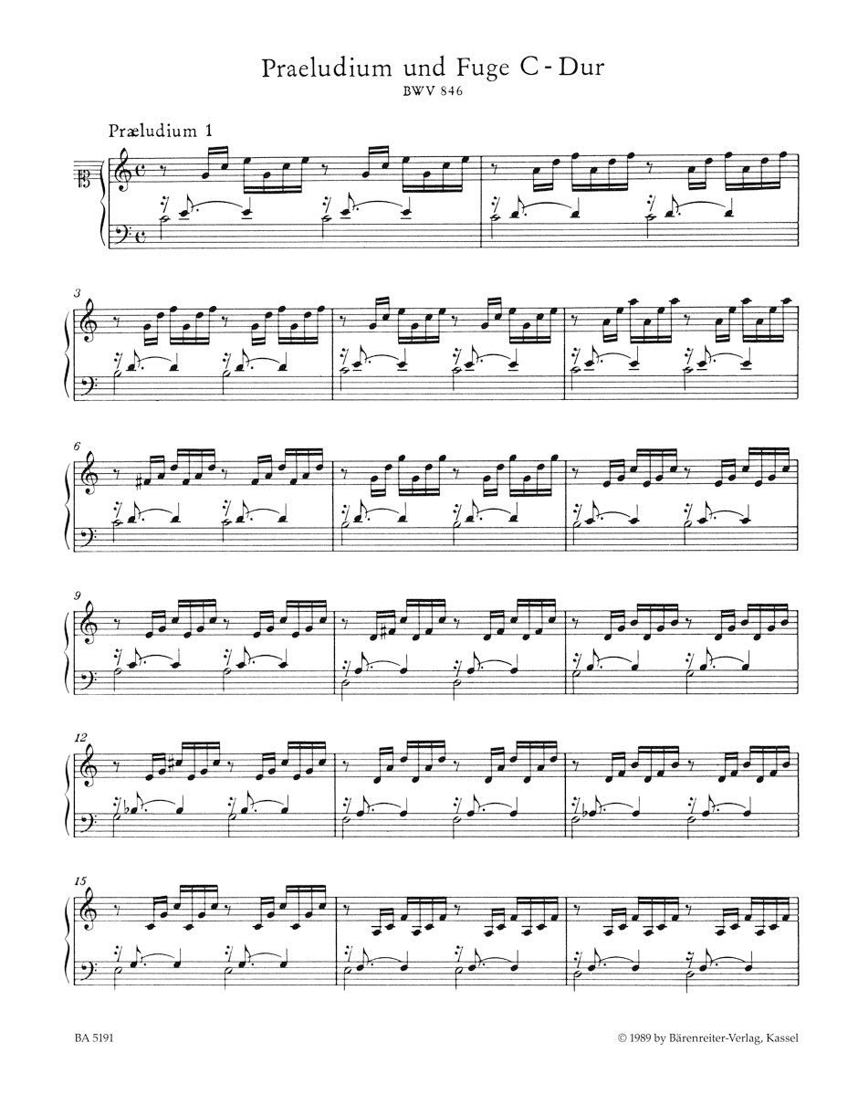 Bach: The Well-Tempered Clavier - Book 1, BWV 846-869