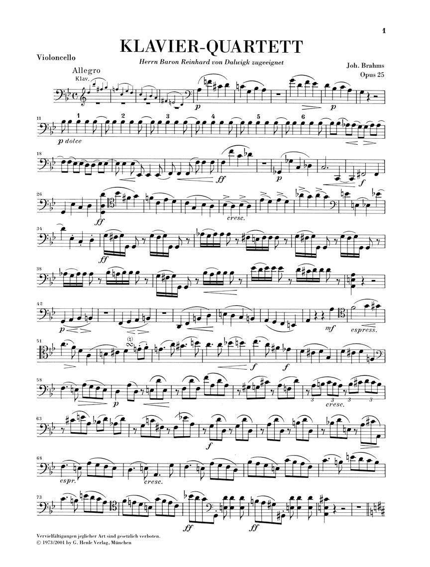 Brahms: Piano Quartet No. 1 in G Minor, Op. 25