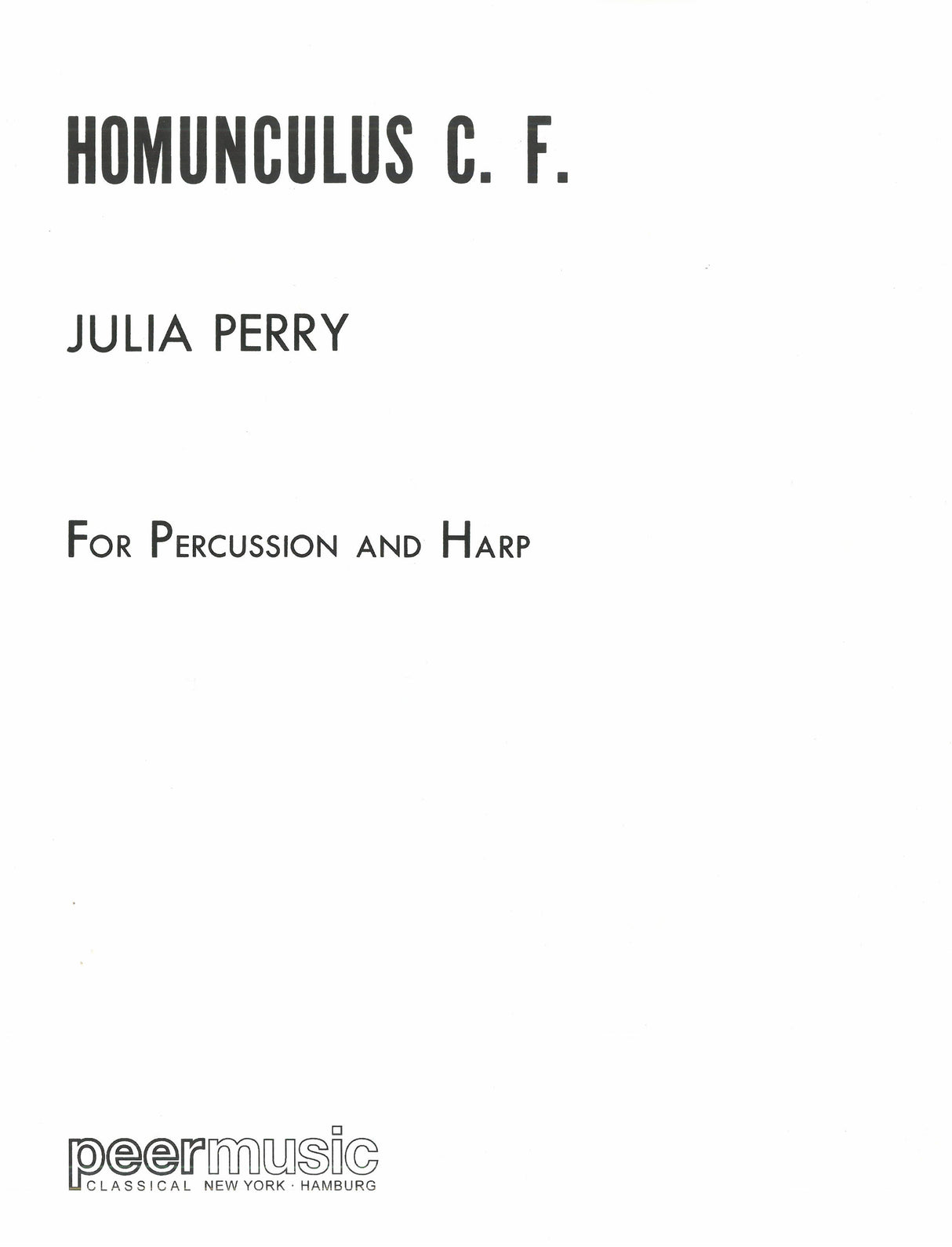 Perry: Homunculus C.F.