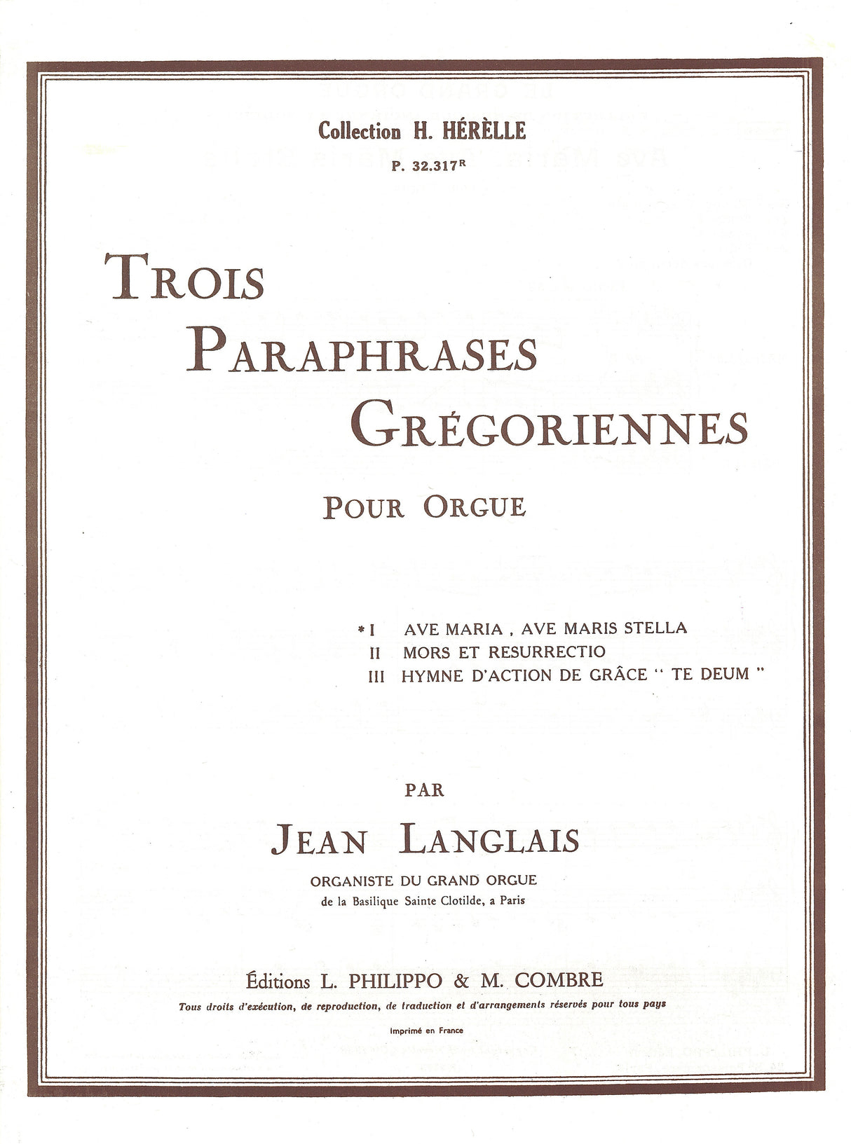 Langlais: Ave Maria, Ave Maris Stella, Op. 9, No. 1