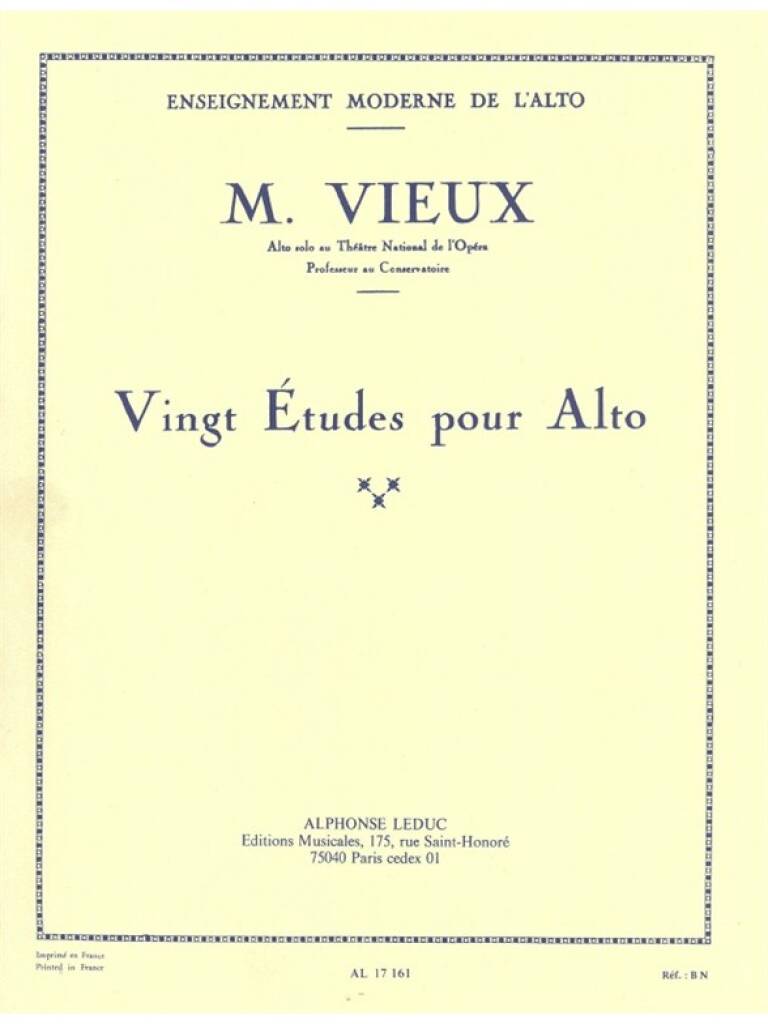 Vieux: 20 Studies for Viola