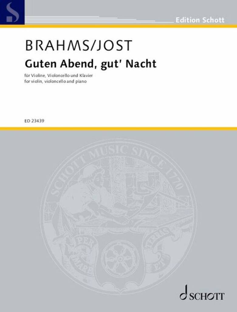 Brahms-Jost: Guten Abend, gut' Nacht (arr. for piano trio)