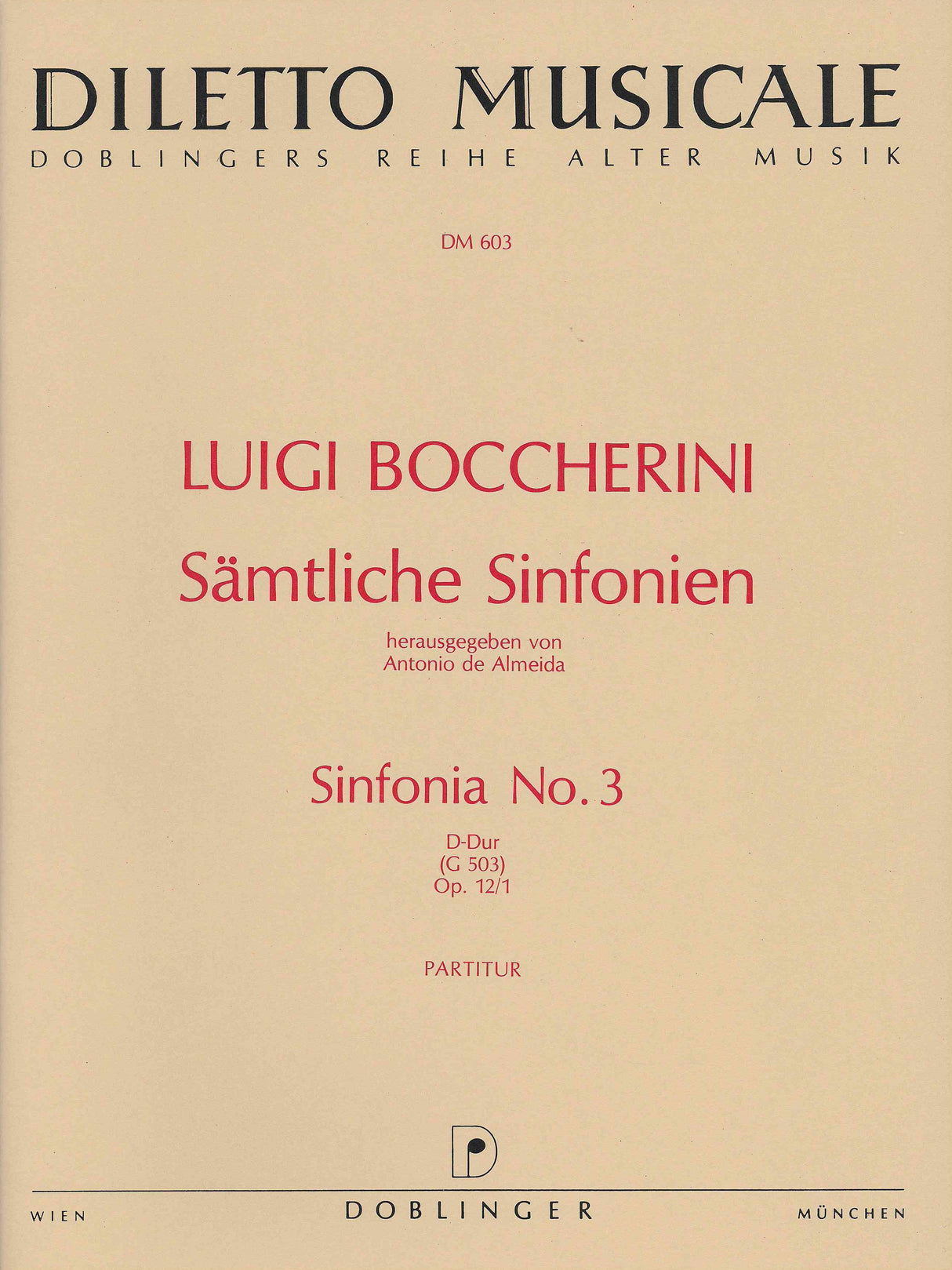 Boccherini: Sinfonia No. 3 in D Major, G 503, Op. 12, No. 1
