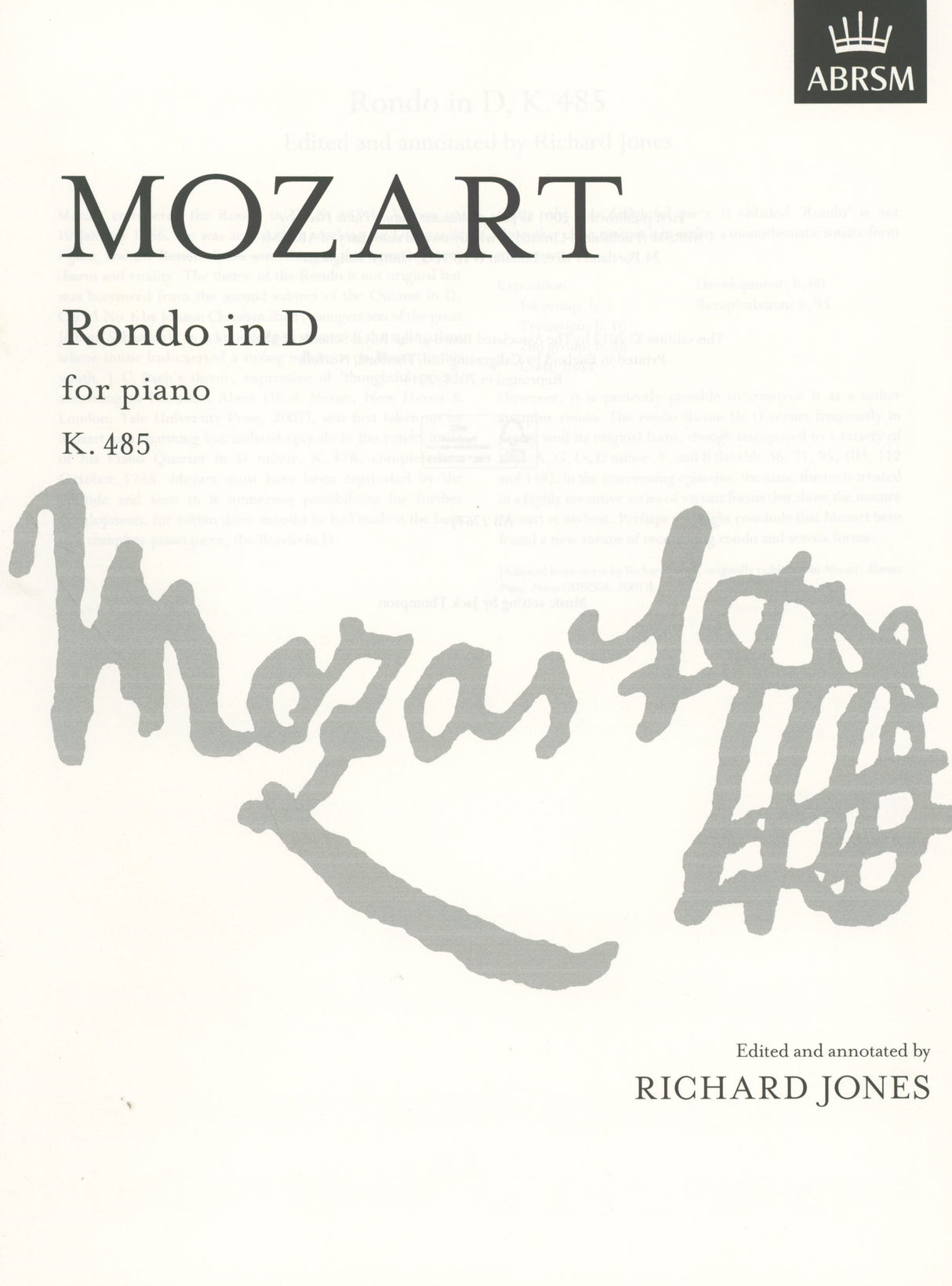 Mozart: Rondo in D Major, K. 485