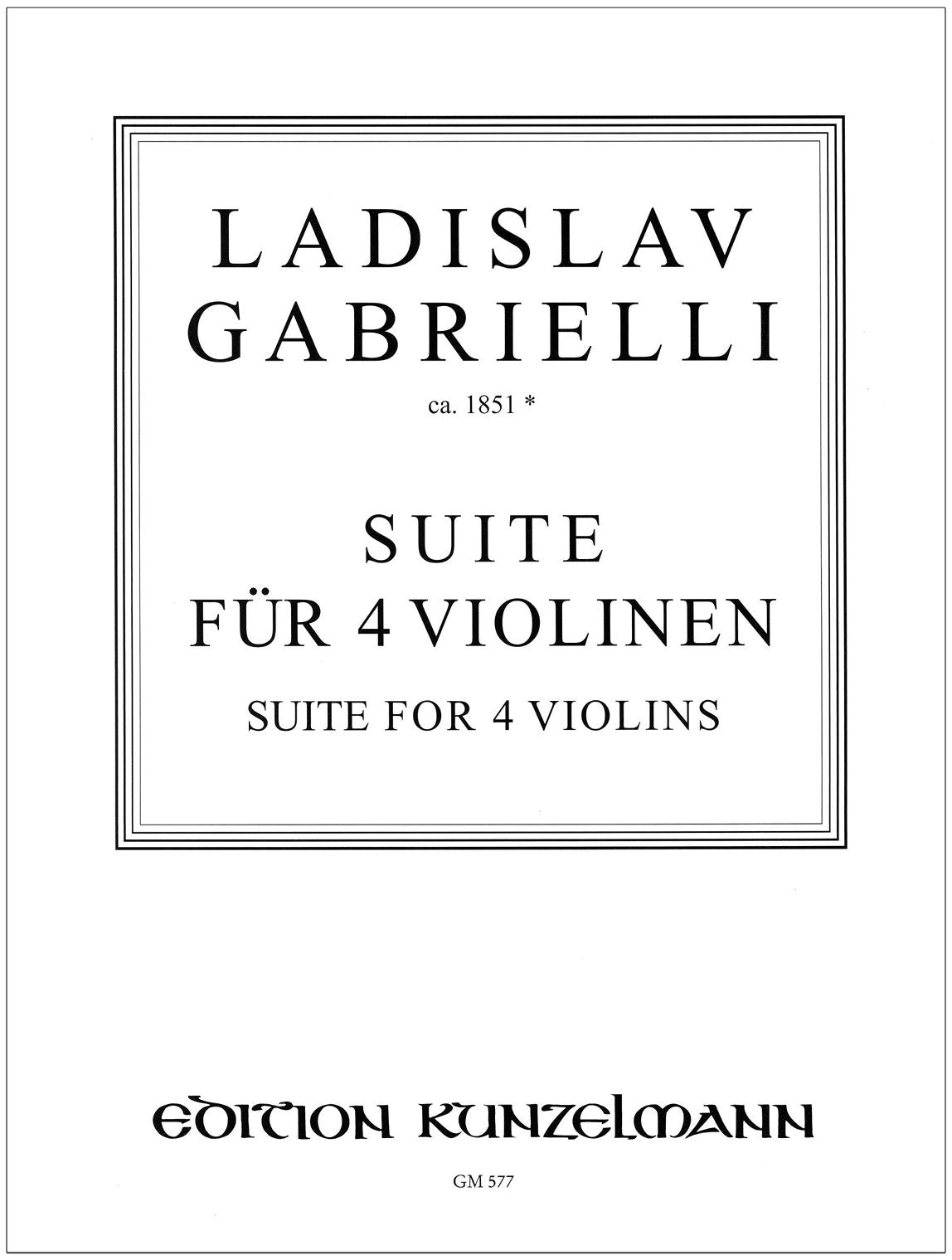 Gabrielli: Suite for 4 Violins