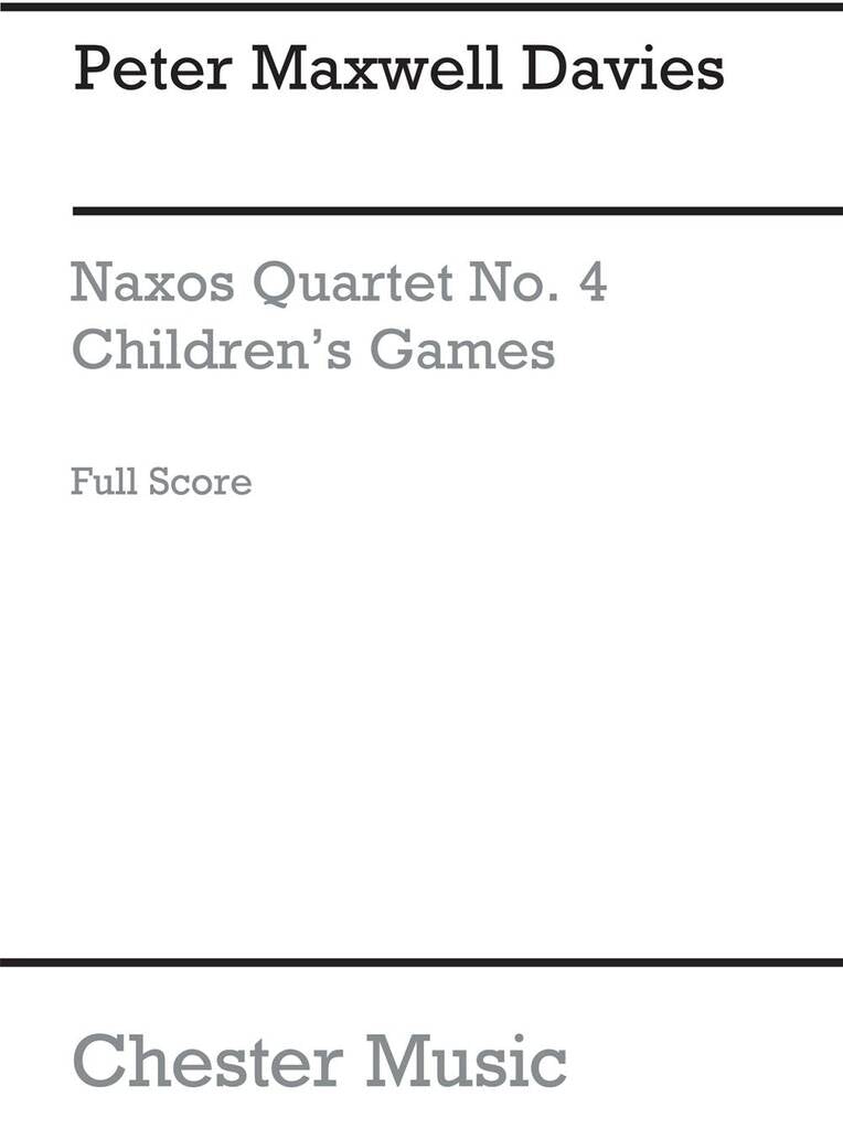 Davies: Naxos Quartet No. 4