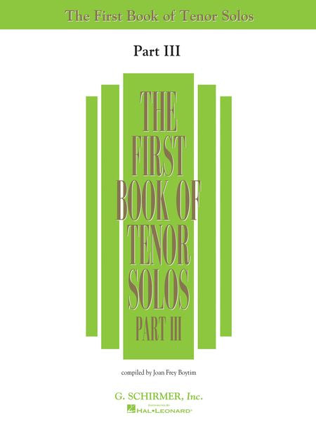 The First Book of Tenor Solos – Part 3