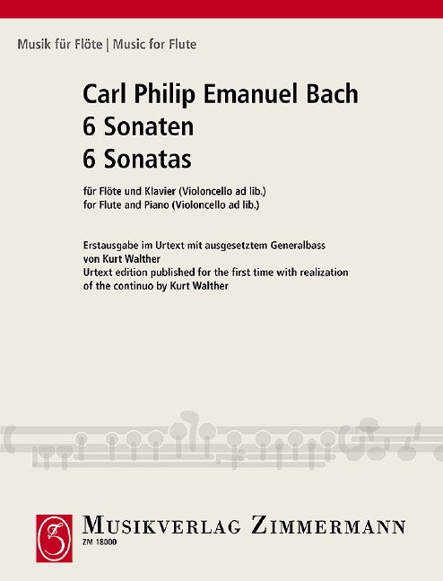 C.P.E. Bach: 6 Flute Sonatas, Wq. 125-127, 129, 130, 134