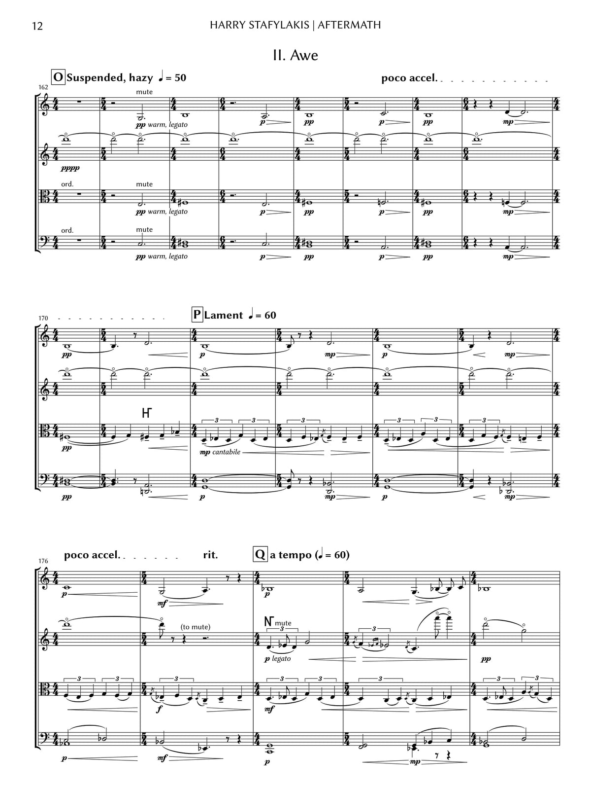 Stafylakis: String Quartet No. 4 ("Aftermath")