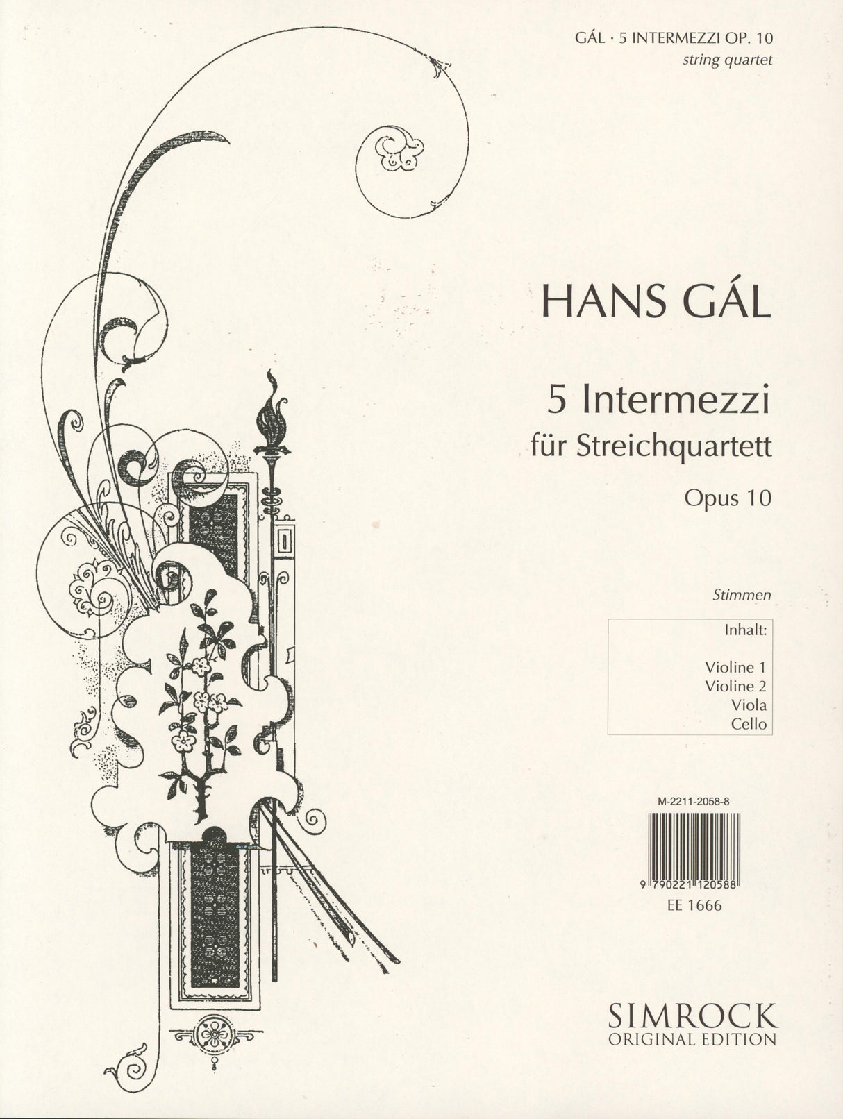 Gál: 5 Intermezzi, Op. 10