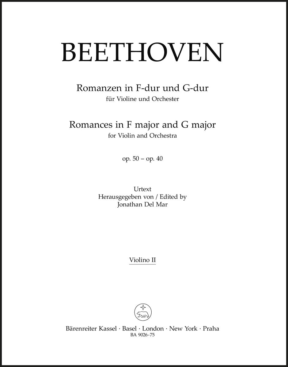 Beethoven: Romances in F Major, Op. 50 and G Major, Op. 40