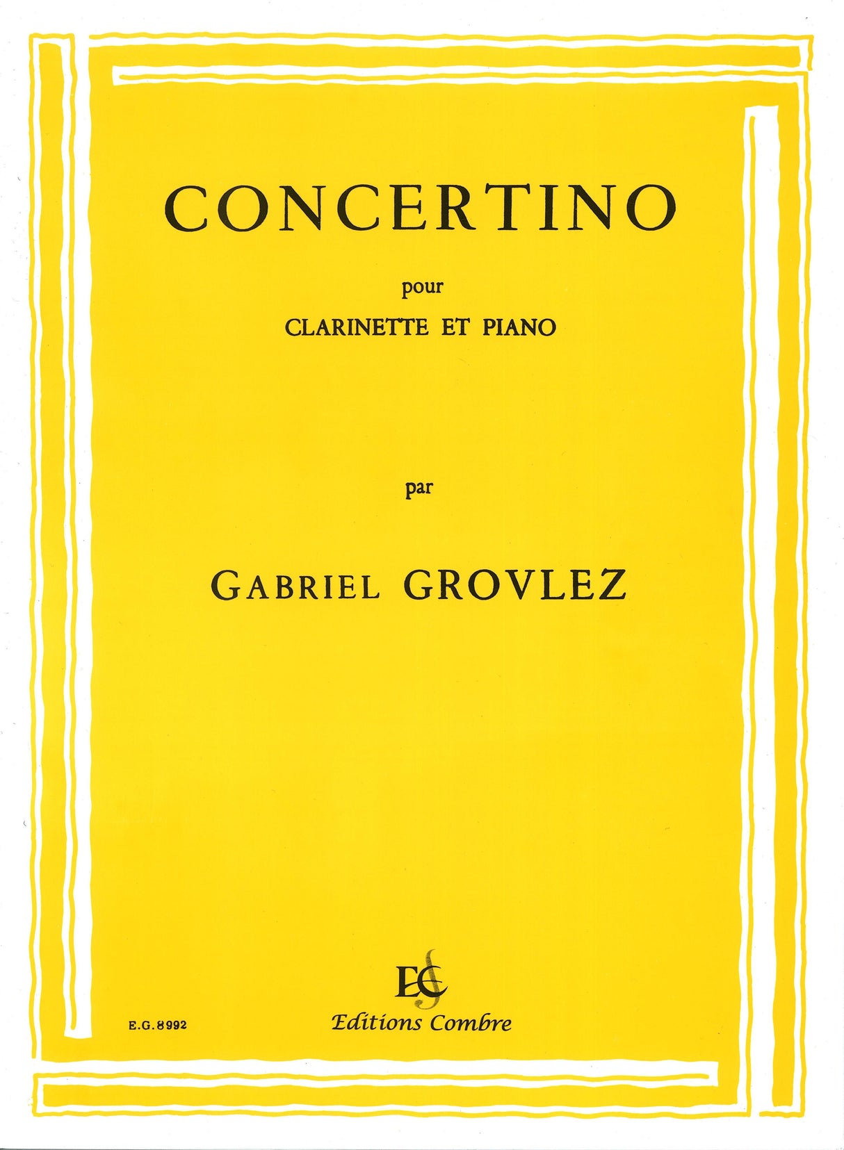 Grovlez: Concertino for Clarinet & Piano