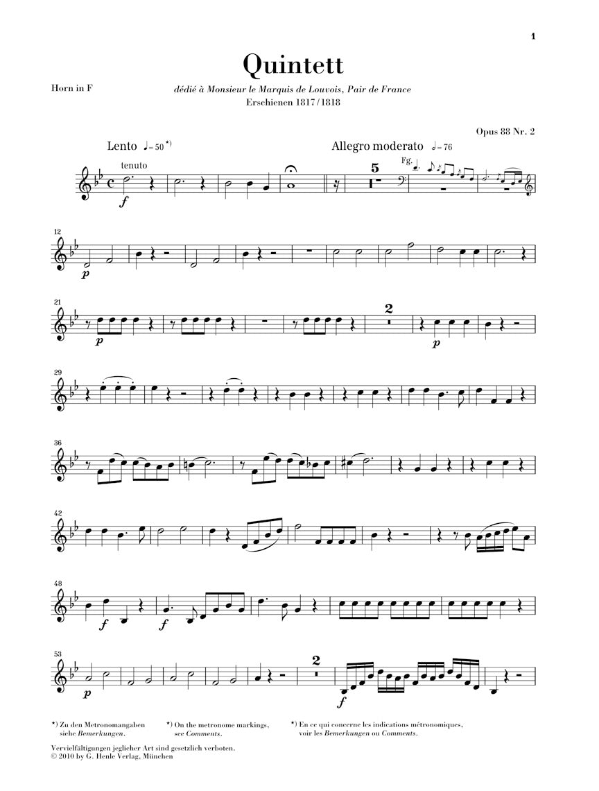 Reicha: Wind Quintet in E-flat Major, Op. 88, No. 2