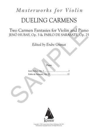 Dueling Carmens: Two Fantasies by Hubay & Sarasate