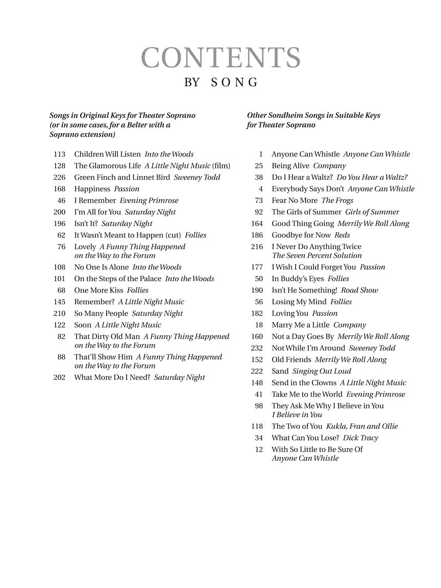 Sondheim for Singers: Soprano
