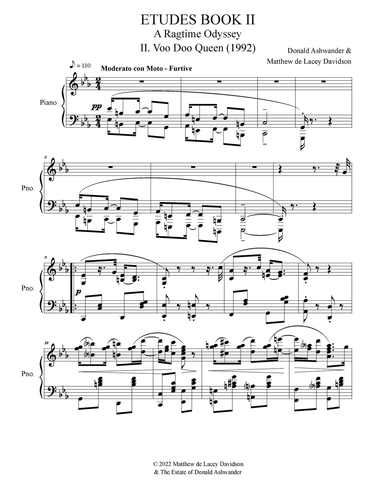 Davidson: Etudes for Piano Book II: A Ragtime Odyssey
