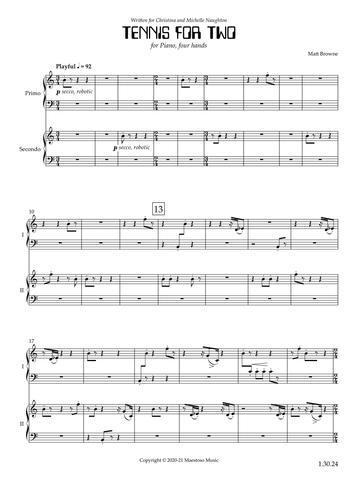 Browne: Tennis for Two