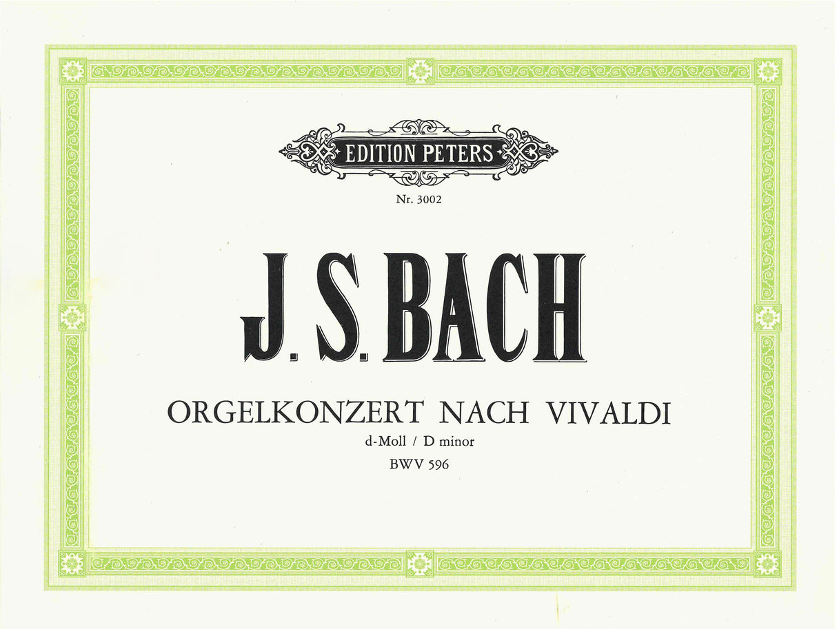 Bach: Organ Concerto in D Minor BWV 596