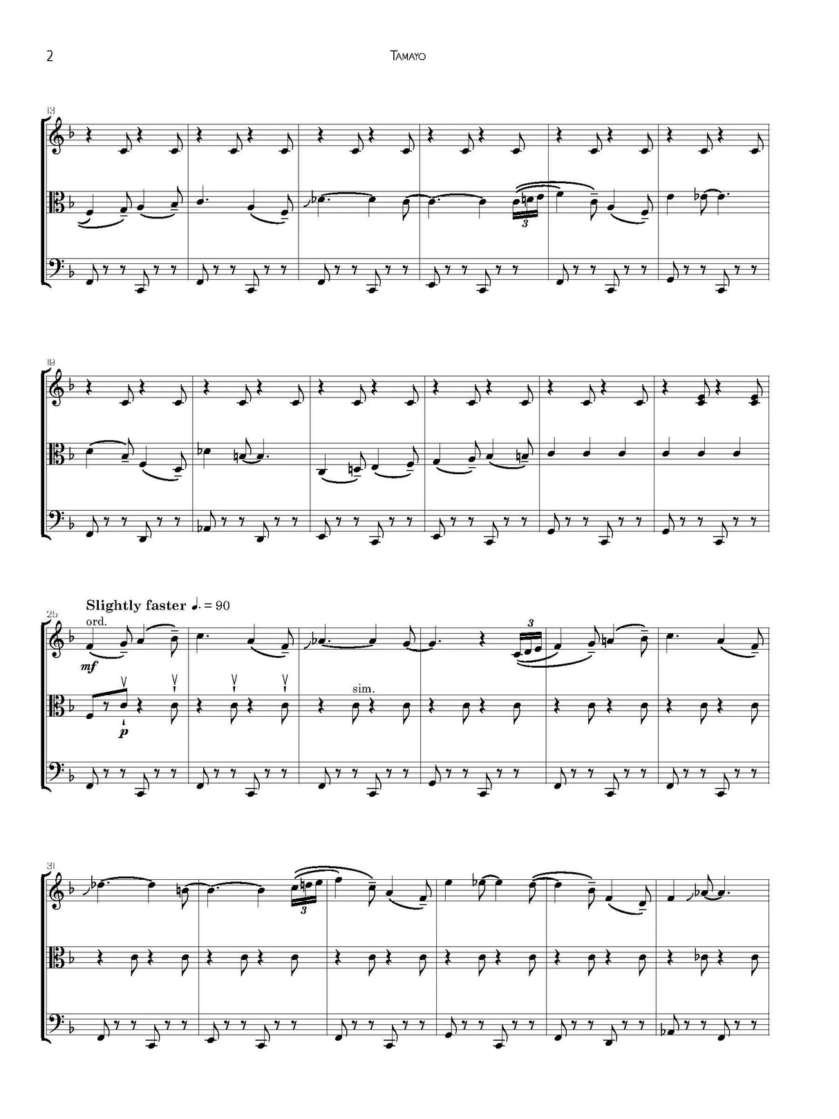 D. Flanagan: Tamayo (Version for String Trio)