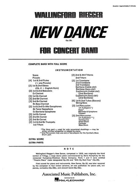 Riegger: New Dance, Op. 18c (Version for Concert Band)