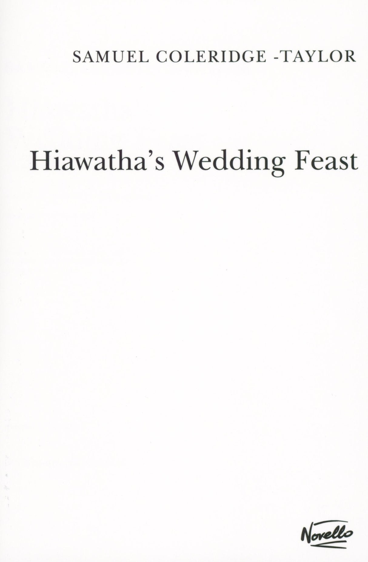 Coleridge-Taylor: Hiawatha's Wedding Feast, Op. 30, No. 1
