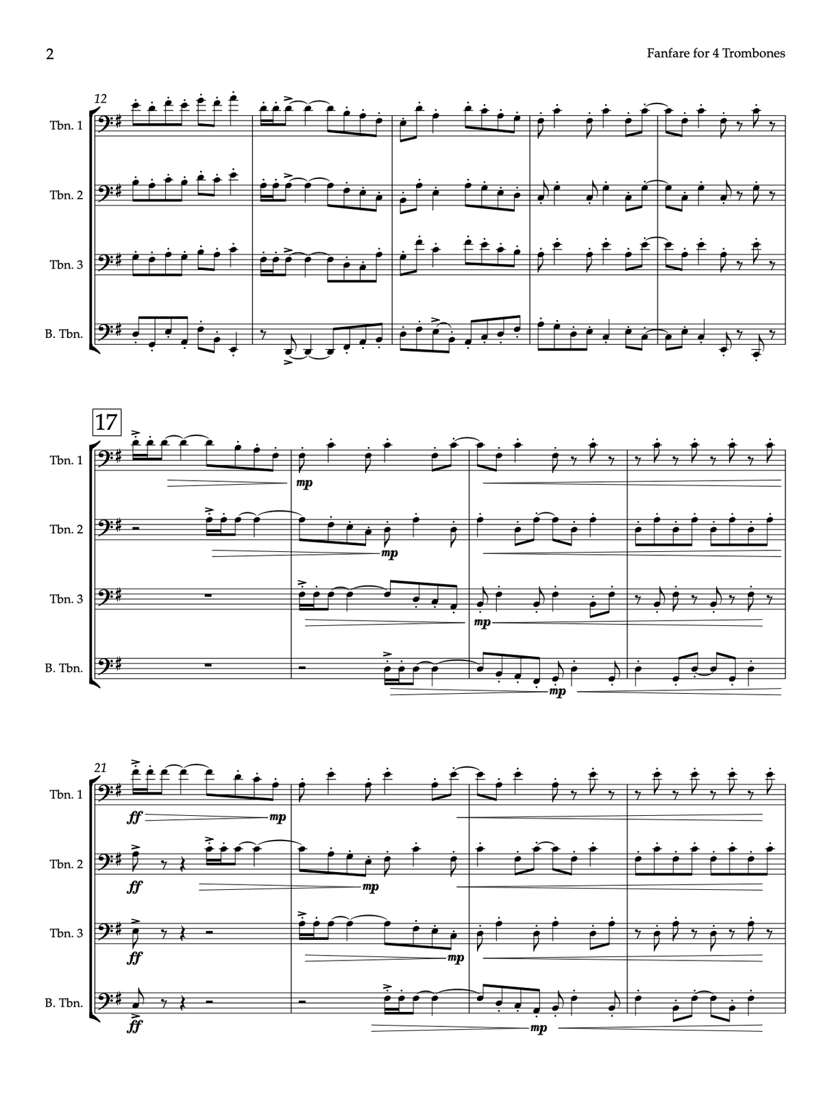 Mason: Fanfare for 4 Trombones