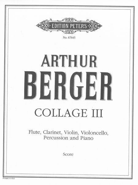 Berger: Collage III