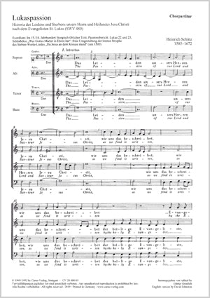 Schütz: Lukaspassion, SWV 480