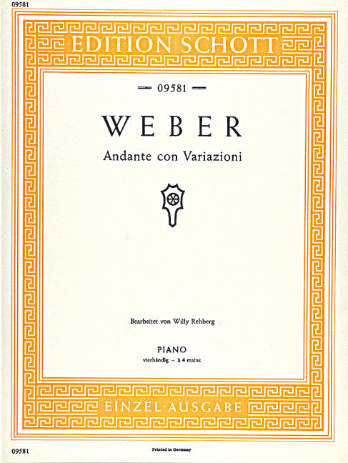 Weber: Andante con variazioni, J. 12, Op. 3, No. 4