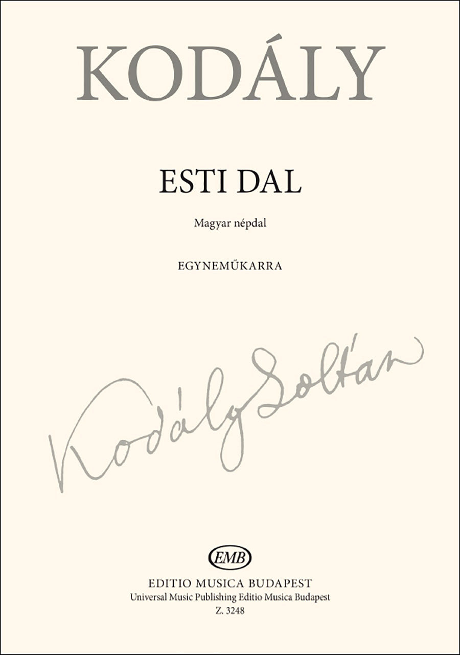 Kodály: Evening Song (arr. for female choir)