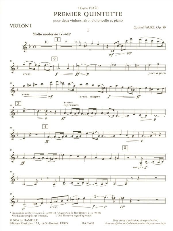 Fauré: Piano Quintet, Op. 89