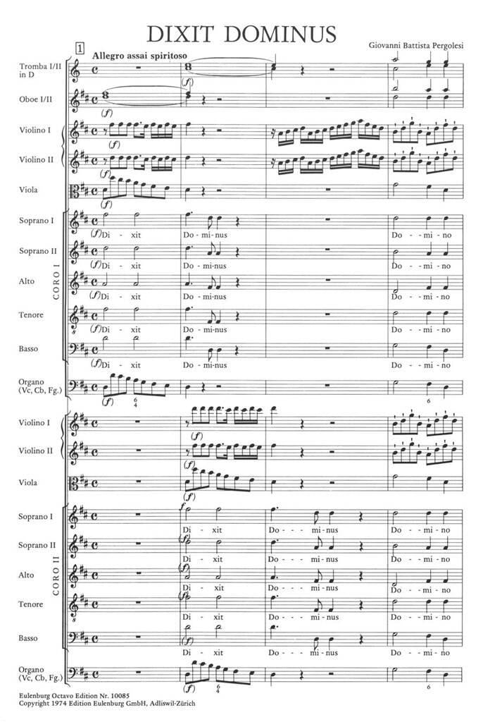 Pergolesi: Dixit Dominus (Psalm 109)