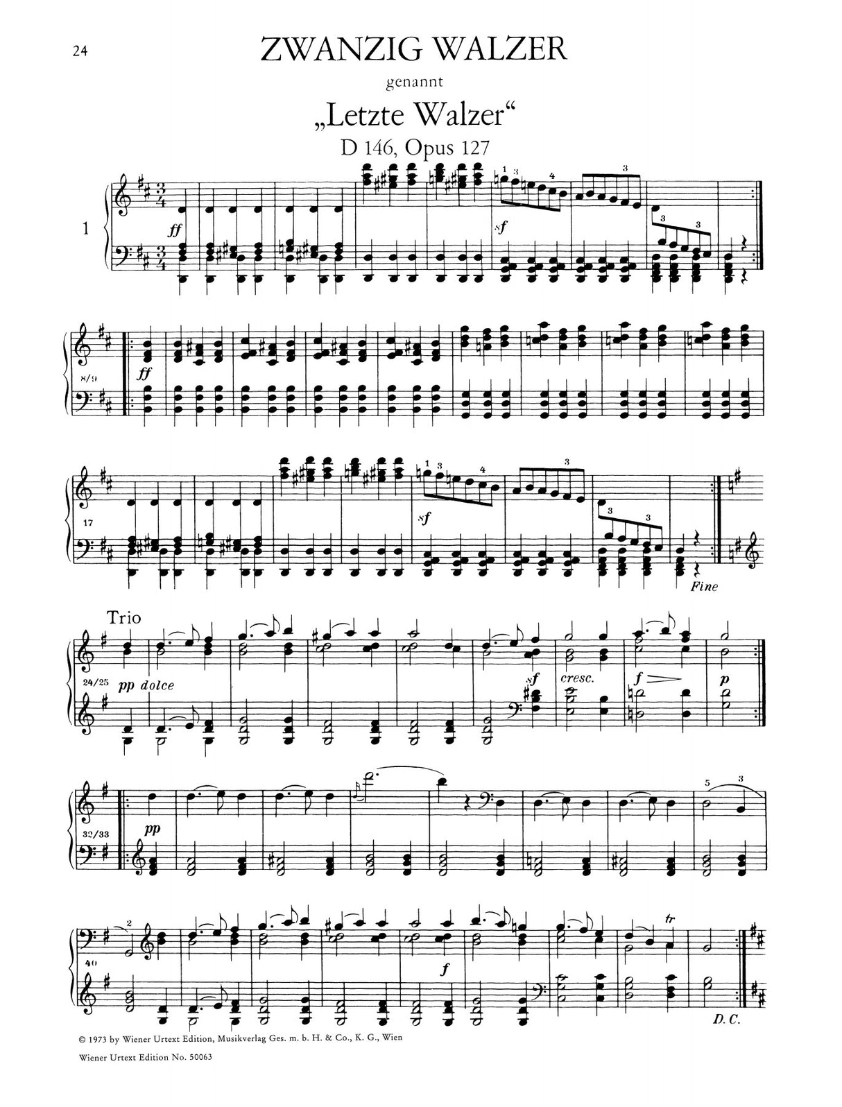 Schubert: Selected Waltzes and German Dances