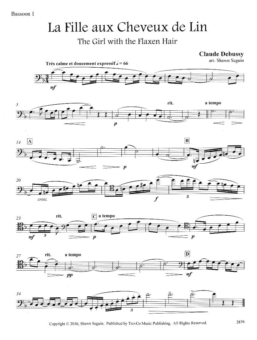 Debussy: The Girl with The Flaxen Hair (arr. for bassoon quintet)