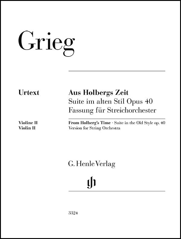 Grieg: From Holberg's Time, Op. 40 (Version for String Orchestra)