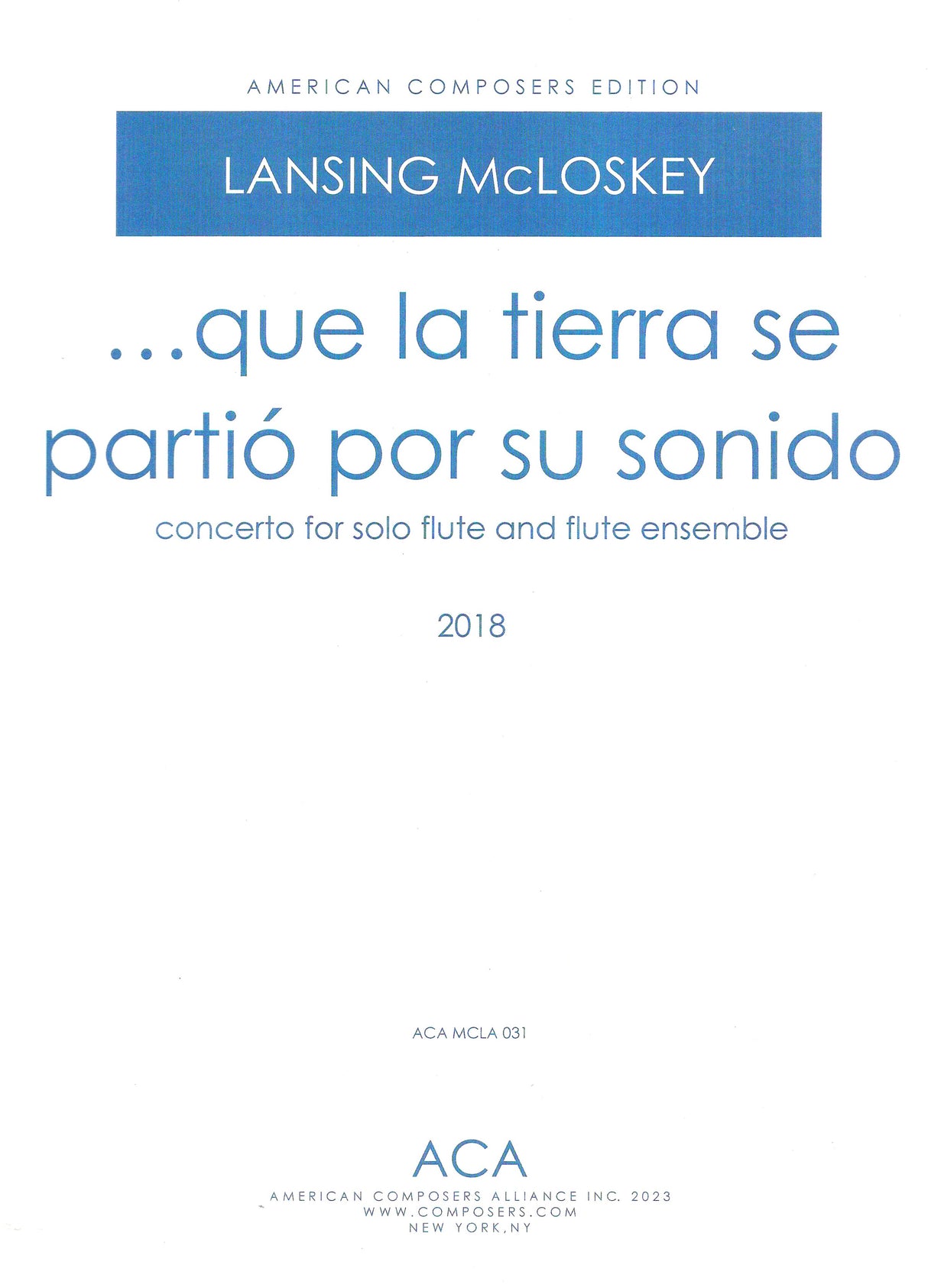 McLoskey: ...que la tierra se partió por su sonido