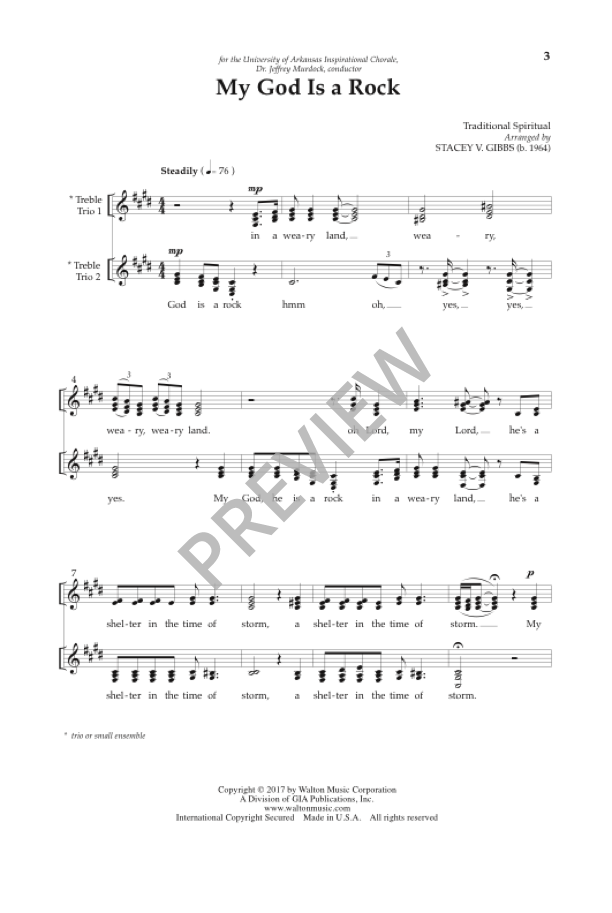 My God Is a Rock (arr. for SATB choir)