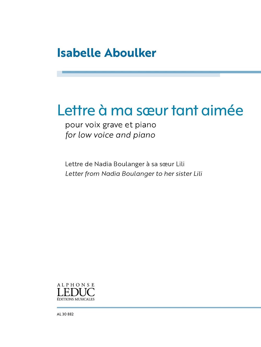 Aboulker: Lettre à ma soeur tant aimée