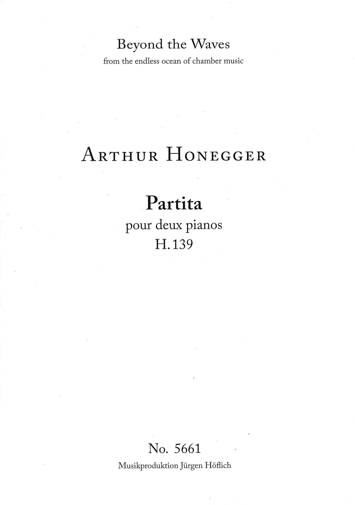 Honegger: Partita, H.139
